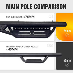 Marchepieds latéraux Ambull de haute qualité à prix d'usine, design à deux marches (Pick-up 4 portes), compatibles avec les marchepieds latéraux - Product Image 2