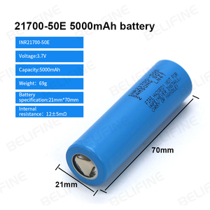 100% Authentic Guarantee INR 21700 50E Rechargeable Lithium <strong>Battery</strong> 3.7V <strong>Flat</strong> Top 5000mAh Rechargeable - Product Image 5