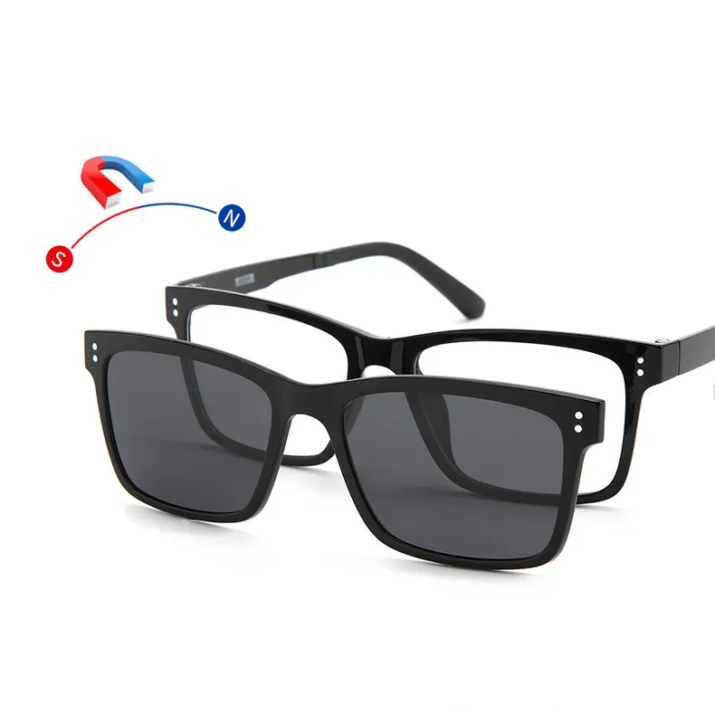 Clip On Sunglasses Magnetic Polarized Uv400 Ultem Clip Magnetic Glasses