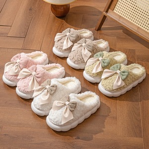 Nuove Pantofole da <span class=keywords><strong>Casa</strong></span> Invernali/Autunnali 2026 A416 con Fiocco a Farfalla, in Cotone, Calde, per <span class=keywords><strong>Donna</strong></span>, Post-Parto, con Suola Spessa, Fornitura Diretta dalla Fabbrica - Product Image 3