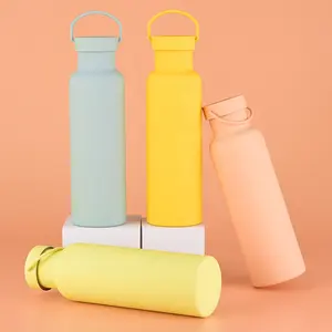 Customized Sports Bottles Portable Water Jug Rubber Soft Painting Insulated Stainless Water Bottles