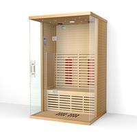 Sauna de Infrarrojos Lejanos de Madera de Hemlock para 2 Personas con Calor de Espectro Completo para el Hogar - ¡Gran Oferta!