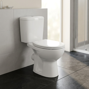 Siège d'aisance de toilette en deux pièces avec housse de siège en plastique et raccords/accessoires LLC ensemble de toilettes complet articles sanitaires - Product Image 3