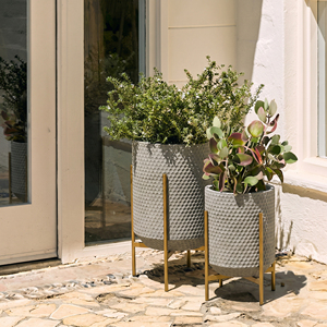 Vase à fleurs en métal élégant et luxueux pour la décoration <span class=keywords><strong>de</strong></span> la maison, avec support, jardinières classiques en fer, œuvre d'art - Product Image 2
