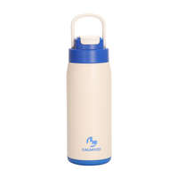 Nueva llegada botella de agua de acero inoxidable de doble pared 500ml gimnasio y Camping aislamiento térmico botella para beber