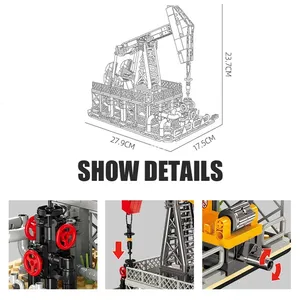 Jie Star New <span class=keywords><strong>3</strong></span> in 1 fabbrica chimica di pompaggio olio macchina raffineria modello di impianto di assemblaggio giocattoli per bambini regali set di blocchi di costruzione - Product Image 5