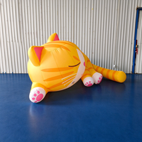Mascotte publicitaire gonflable chat orange, personnage de dessin animé, modèle géant en tissu Oxford pour décoration d'événements extérieurs