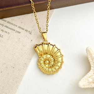 Ocean Turtle Conch Pendant Necklaces Gold Silver Plated Cubic Zirconia Animal Shape Fashionable <b>Chain</b> Jewelry Unisex - Product Image 6