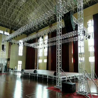Structure de scène modulaire en alliage d'aluminium, pliable, portable, légère, antirouille, durable, avec connexion par goupilles, pour éclairage de théâtre