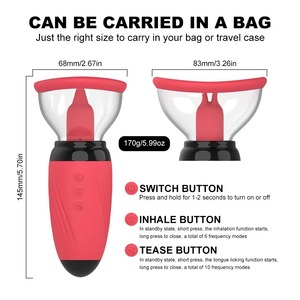 G Spot Vibrator Fitness Massager Licking Tongue Fast Orgasmic Clitoral <strong>Strong</strong> Sucking Vibrator <strong>Masturbator</strong> - Product Image 4