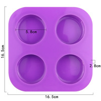 5,8 cm Runde Seifenform aus Silikon, Kerzenform, Harzform, Runde Silikonform für Seife und Harz