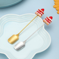 Cuillères mignonnes en acier inoxydable pour la maison, cuillères à soupe, à café, à mélanger, design minimaliste, cuillères à thé, à collation