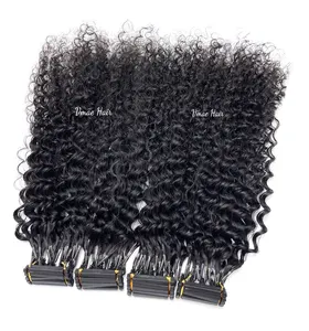 VMAE 6D Hair Extensions Raw INDIAN Remy Cuticle Aligned Natural Color Afro Kinky Curly 3A 3B 3C Straight 6D Human Hair