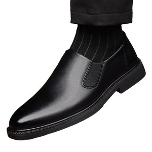 Mocasines de Cuero Negros con Punta en Pico para Hombre, Cierre de un Solo Toque, Calzado Formal, Casual y de Negocios para Adultos - Product Image 5