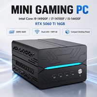 Мини-игровой ПК Intel Core i7-14700F RTX 5060 Ti 16 ГБ выделенной видеопамяти DDR5 5600 96 ГБ M.2 PCIe 4.0 SSD WiFi 6E Dual LAN Настольный ПК