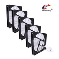 Ventilateur d'ordinateur Ultra-silencieux de 120mm à feuilles transparentes avec lumières, ventilateur de refroidissement à flux axial 120x120x18mm DC 5v 12v 24v 12018