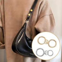Mousquetons ronds en alliage métallique rotatifs avec ressort pour cordons, breloques de sac DIY, porte-clés et anneaux de clés