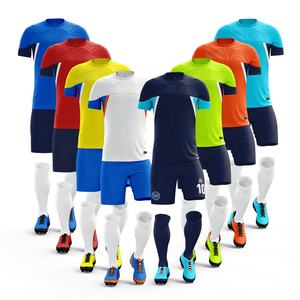 Groothandel Jeugdvoetbal Jersey Wit En Blauw Voetbaluniform Sportkleding Voor Voetbalclubkleding - Product Image 1