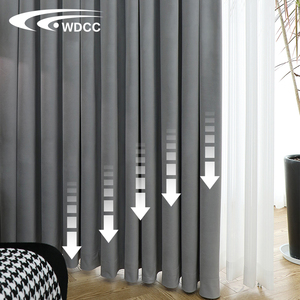 Rideaux de draperie occultants incurvés de pli d'ondulation de salon d'hôtel - Product Image 5