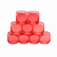 Ensemble de dés personnalisés en résine acrylique écologique de 16 mm carrés, couleurs assorties, D6, gravure personnalisée, dés vierges pour jeux de société