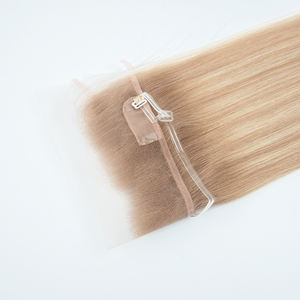 Topper de cheveux humains vierges bruts européens avec ligne de cheveux blanche, en dentelle suisse HD, racine naturelle, blond - Product Image 5