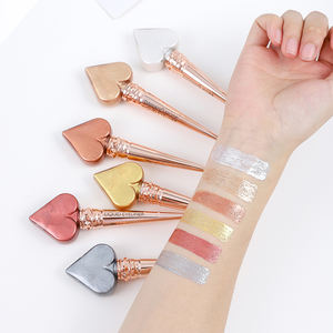 Liquid White Silver Rose Gold Pink Liquid Sparkly Glitter <span class=keywords><strong>Eyeliner</strong></span> Sets Glitter Eye Liners pour femmes - Product Image 2