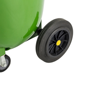 Poubelle extérieure en plastique 100L avec couvercle rabattable, rectangulaire, couleur verte, pour tri des déchets - Product Image 2