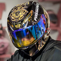 Casque modulaire intégral unisexe DOT ABS en fibre de carbone PC, casque de moto classique de course, beige P7