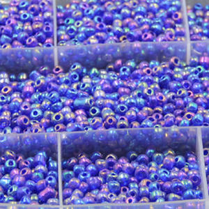 ลูกปัดแก้วขนาดเล็กขนาด4มม. ลูกปัดเมล็ดแก้วกลมสำหรับทำเครื่องประดับแบบทำมือ - Product Image 4