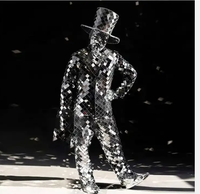 Combinaison miroir Costume de mode DJ Club Party Discothèque Scène Danseur Porter Miroir Costume réfléchissant Vêtements costumes de danse