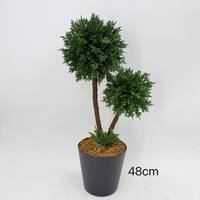 Penjualan Bola Bunga Pohon Pinus Kustomisasi Pabrik, Dekorasi Luar Ruangan Topiary, Pohon Cypress Buatan