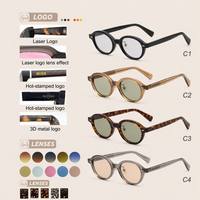 Nouvelles Lunettes de Soleil Rondes Ovales TFB Vintage en Acétate Phantos avec Pont à Trou de Serrure et Rivets Argentés, Faites à la Main, Unisexe, pour Verres Correcteurs, Vente en Gros
