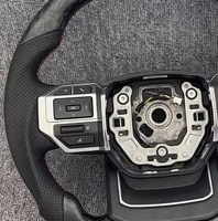 Volant de voiture sport en cuir PU et fibre de carbone de haute qualité, 3 branches, 40 mm, pour Hilux Land Cruiser Yaris LC300 Auto