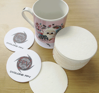 Sous-verres personnalisés imprimés en papier absorbant enduit, écologiques, avec logo