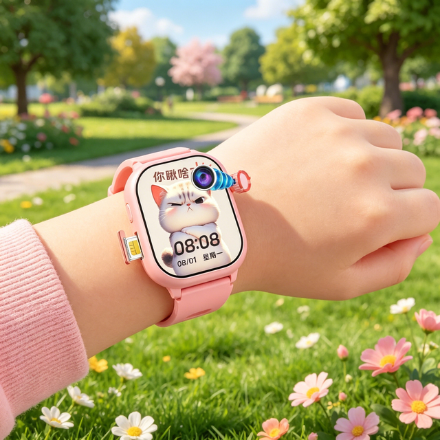 4G Video Call Kids Smart Watch AI Voice Assistant GPS/WIFI/LBS Location IP67 Waterproof Rubber Pedometer Alarm Clock Boys Girls