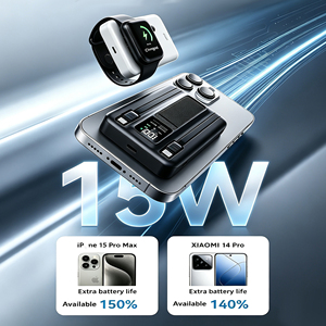 Cargador Inalámbrico 3 en 1, Mini Banco de Energía Portátil, Batería Externa de 10000 mAh de Alta Capacidad para Teléfono con Cables - Product Image 4