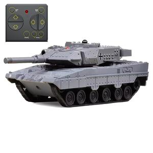 Char d'assaut principal RC Leopard 2A6 2,4 GHz, mini char <span class=keywords><strong>de</strong></span> combat <span class=keywords><strong>IR</strong></span>, jouet militaire télécommandé 6 canaux rechargeable par USB pour enfants - Product Image 6