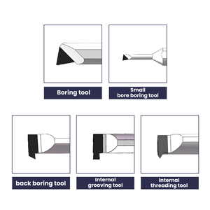 Độ chính xác PCD/CBN nhàm chán thanh cho nhỏ bên trong đường kính bề mặt cao kết thúc CNC swiss-loại máy tiện công cụ nhôm & vật liệu cứng - Product Image 2