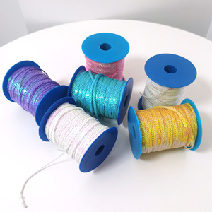 Shenyue nhà sản xuất bán Grs Oeko chứng nhận kim loại <span class=keywords><strong>sequin</strong></span> băng phẳng Sequins kết nối dây ren cho trang trí quần áo - Product Image 5