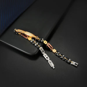 Bracelet pour homme en céramique noire et acier inoxydable 316, minimaliste, de haute qualité, étanche, tendance, test de pulvérisation de sel REACH réussi - Product Image 3