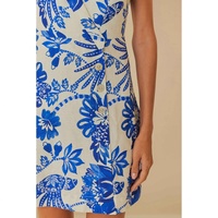 Neuheiten Schulterfreies Trägerloses Design Rückenfreies Urlaubs-Sexy Wickel-Oberteil Lässiges Blumen-Minikleid