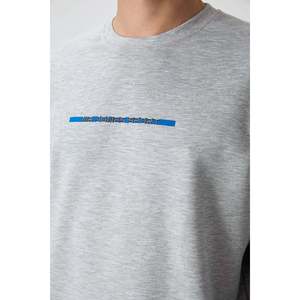 Ensemble de survêtement pour homme en coton noir épais et doux, imprimé, coupe confortable - 85239 - Melange/noir - Product Image 2