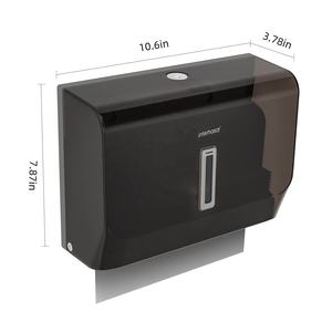 Küchen-<span class=keywords><strong>M</strong></span>-Falz Plastik Interfold Papierhandtuchspender Wandmontage Selbstklebend C-Lock Schwarz für Zuhause Badezimmer E6006 - Product Image 3