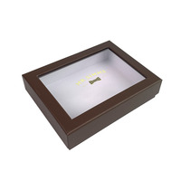 Boîte cadeau rigide personnalisée avec fenêtre pour emballage d'écharpes et de cravates, lot de 2 boîtes rigides personnalisées avec fenêtre