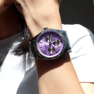 Reloj <span class=keywords><strong>de</strong></span> Cuarzo MEGIR para Hombre con Correa <span class=keywords><strong>de</strong></span> Acero Inoxidable, Estilo Ejecutivo, con Fecha, Función <span class=keywords><strong>de</strong></span> <span class=keywords><strong>Fase</strong></span> Lunar <span class=keywords><strong>de</strong></span> 24 Horas - Product Image 6