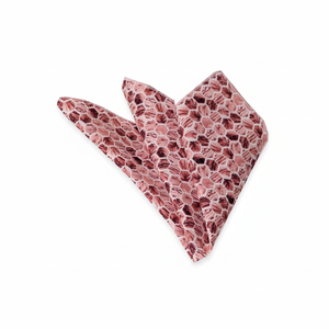 Pochette de costume en coton imprimé à motif nid d'abeille rose et blanc pour homme adulte, taille unique - Product Image 2