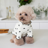 Sweat-shirt moderne pour chien à deux pattes, vêtements de sport automne-hiver, design coloré et frais avec cœur d'amour, en polyester