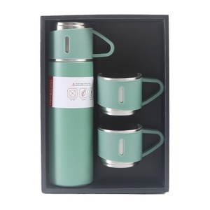 Juego de regalo de Navidad, 3 uds., vasos de acero inoxidable para viajes al aire libre, frasco al vacío para café y té, juego de regalo de botella de agua con 2 tazas - Product Image 3