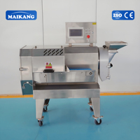 Multifunctionele fruit- en groentesnijmachine voor bladgroenten, wortels, schijfjes, reepjes en blokjes, geschikt voor restaurants, cafeterias en supermarkten