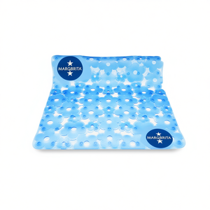 Alfombra de Ducha Antideslizante MARGHERITA 52x52 Cm Azul Cristal con Diseño de Estrellas para Seguridad en el Baño - Product Image 2